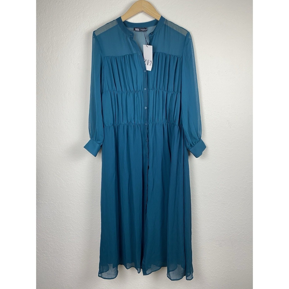 Zara Teal Blue Maxi Dress